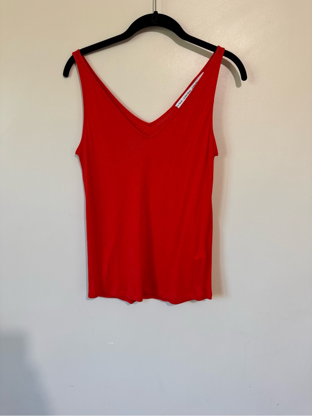 & Other Stories Cherry Red V-Neck Sleeveless Tank Top